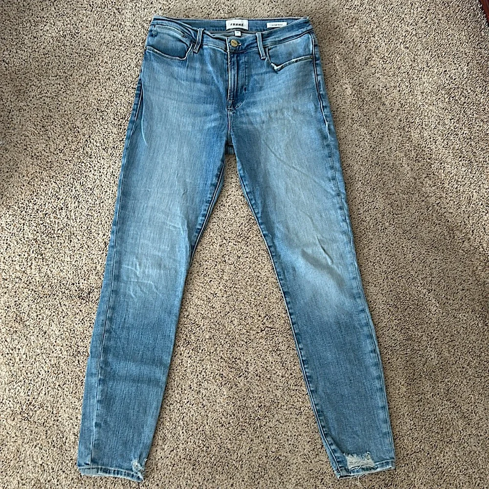 Frame Le High Skinny Hidalgo Chew Denim Jeans Pants **Size 29**🌸🌸 - Picture 4 of 8